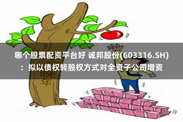 哪个股票配资平台好 诚邦股份(603316.SH)：拟以债权转股权方式对全资子公司增资