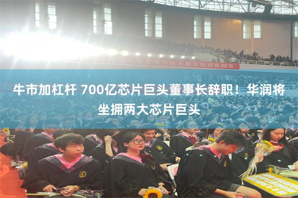 牛市加杠杆 700亿芯片巨头董事长辞职！华润将坐拥两大芯片巨头