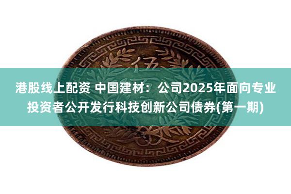 港股线上配资 中国建材：公司2025年面向专业投资者公开发行科技创新公司债券(第一期)