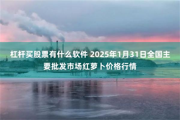 杠杆买股票有什么软件 2025年1月31日全国主要批发市场红萝卜价格行情