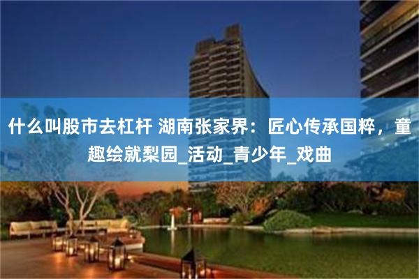 什么叫股市去杠杆 湖南张家界：匠心传承国粹，童趣绘就梨园_活动_青少年_戏曲