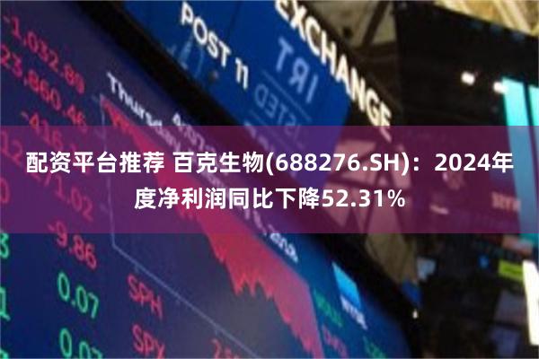 配资平台推荐 百克生物(688276.SH)：2024年度净利润同比下降52.31%
