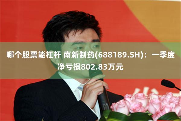 哪个股票能杠杆 南新制药(688189.SH)：一季度净亏损802.83万元