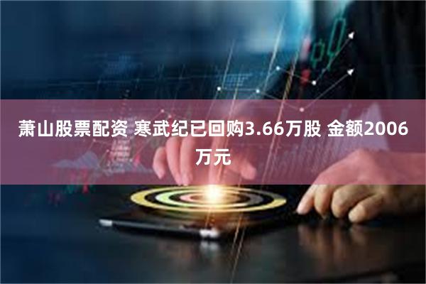 萧山股票配资 寒武纪已回购3.66万股 金额2006万元