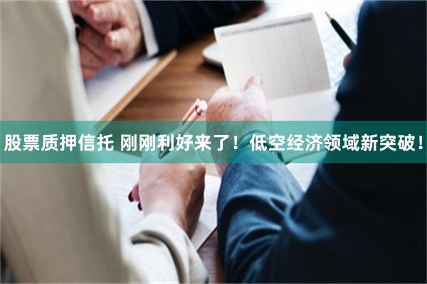 股票质押信托 刚刚利好来了！低空经济领域新突破！