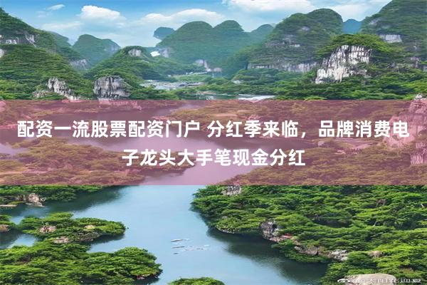 配资一流股票配资门户 分红季来临，品牌消费电子龙头大手笔现金分红