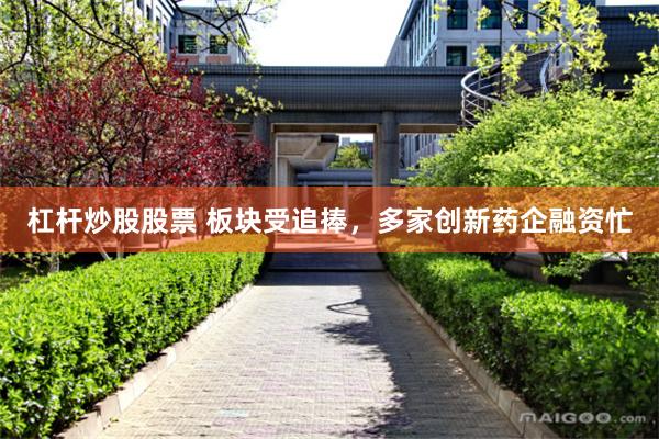 杠杆炒股股票 板块受追捧，多家创新药企融资忙