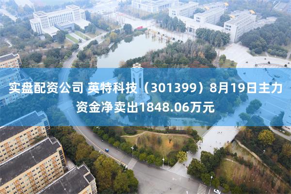 实盘配资公司 英特科技（301399）8月19日主力资金净卖出1848.06万元