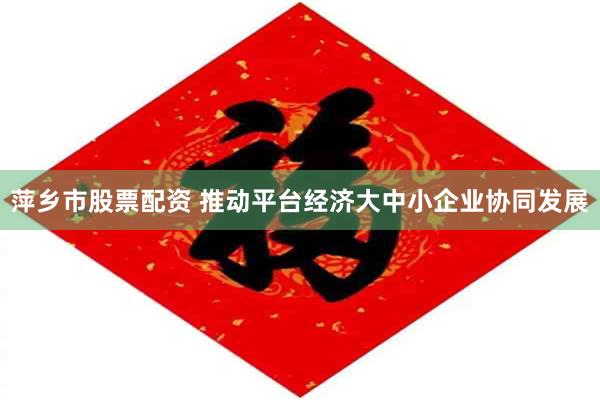 萍乡市股票配资 推动平台经济大中小企业协同发展