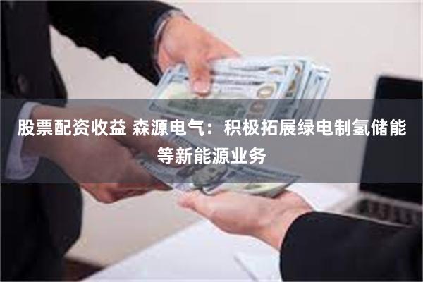 股票配资收益 森源电气：积极拓展绿电制氢储能等新能源业务