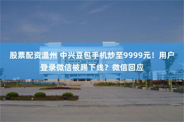 股票配资温州 中兴豆包手机炒至9999元！用户登录微信被踢下线？微信回应