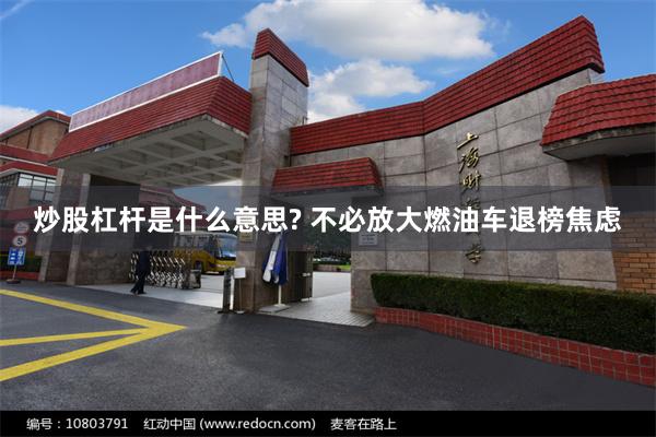 炒股杠杆是什么意思? 不必放大燃油车退榜焦虑