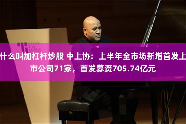 什么叫加杠杆炒股 中上协：上半年全市场新增首发上市公司71家，首发募资705.74亿元