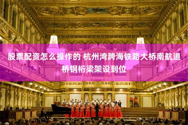 股票配资怎么操作的 杭州湾跨海铁路大桥南航道桥钢桁梁架设到位