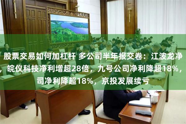 股票交易如何加杠杆 多公司半年报交卷：江波龙净利暴增715倍，皖仪科技净利增超28倍，九号公司净利降超18%，京投发展续亏