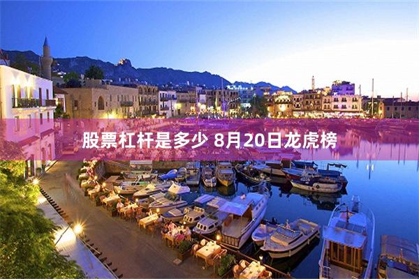 股票杠杆是多少 8月20日龙虎榜
