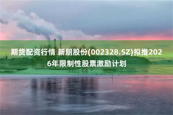 期货配资行情 新朋股份(002328.SZ)拟推2026年限制性股票激励计划