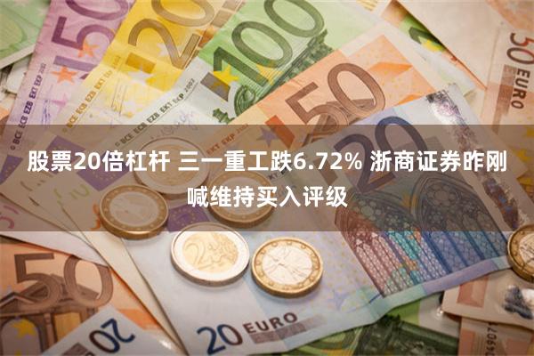 股票20倍杠杆 三一重工跌6.72% 浙商证券昨刚喊维持买入评级
