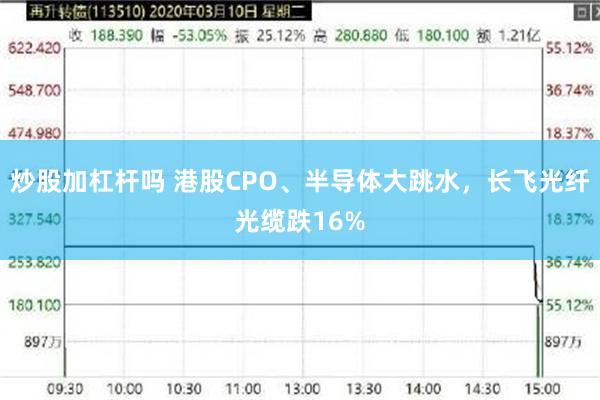 炒股加杠杆吗 港股CPO、半导体大跳水，长飞光纤光缆跌16%